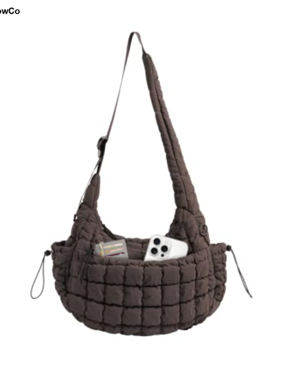 Quilted Nylon Tote Bag Crossbody Shoulder Purse Puffer Hobo